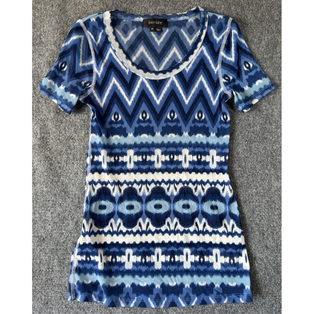 Karen‎ Kane Women, T-shirt ,Size Medium, Multicolor Short Sleeve Stretch